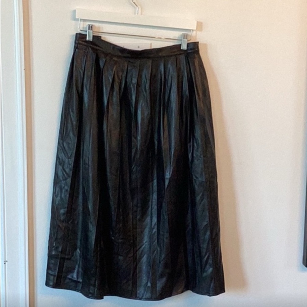 ModCloth Black Faux Leather Skirt